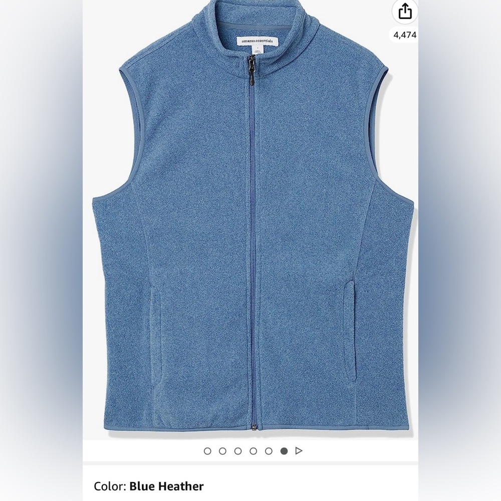 Mens full zip polar fleece blue XXL